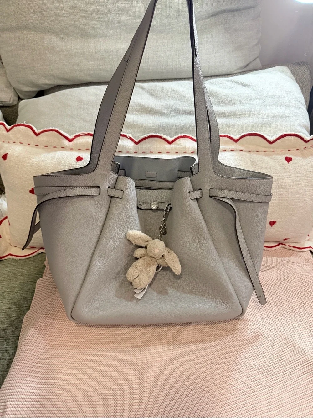 Tory Burch Romy Tote - Light Granite